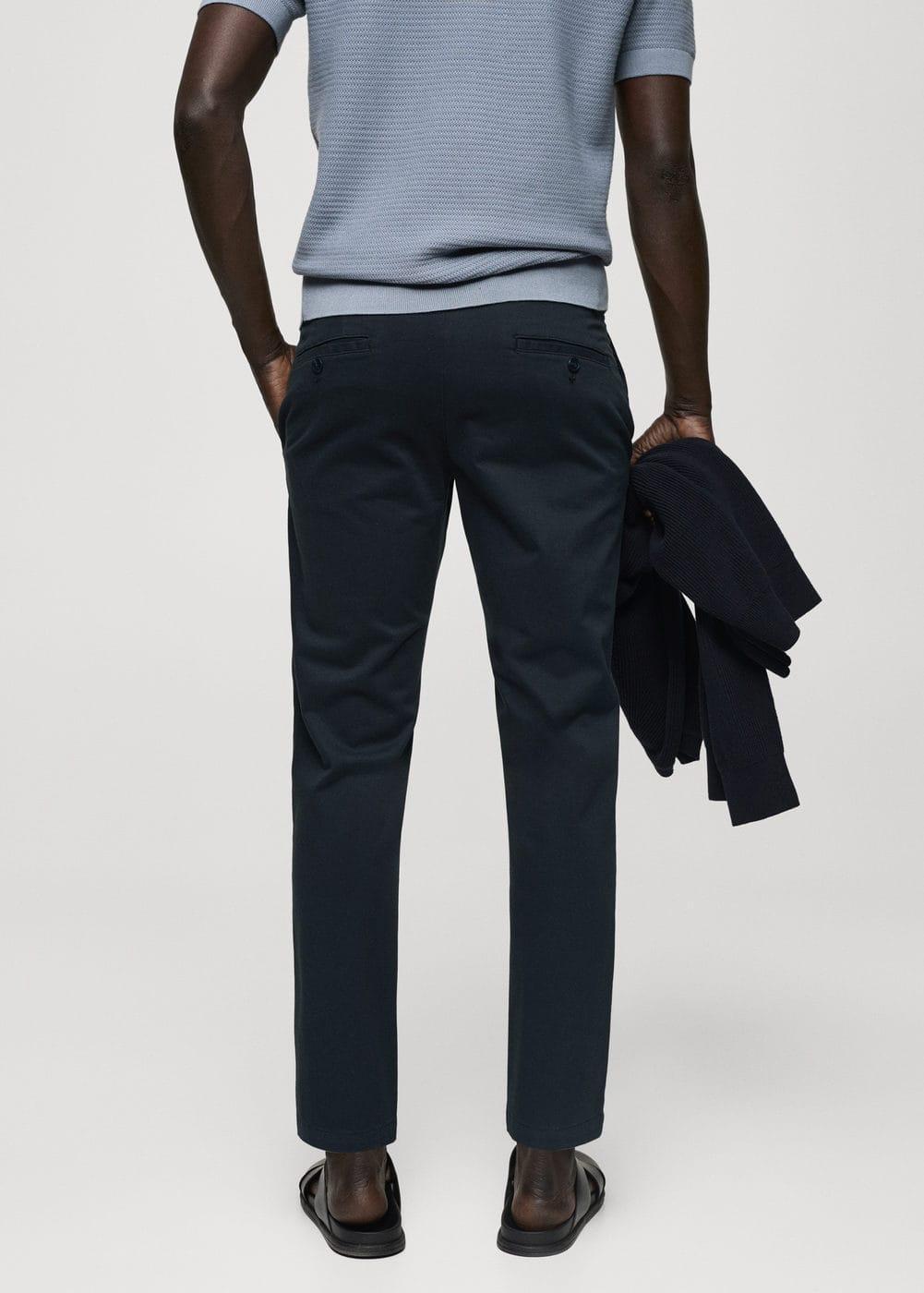 Mango Mens Cotton Tapered Crop Pants Product Image