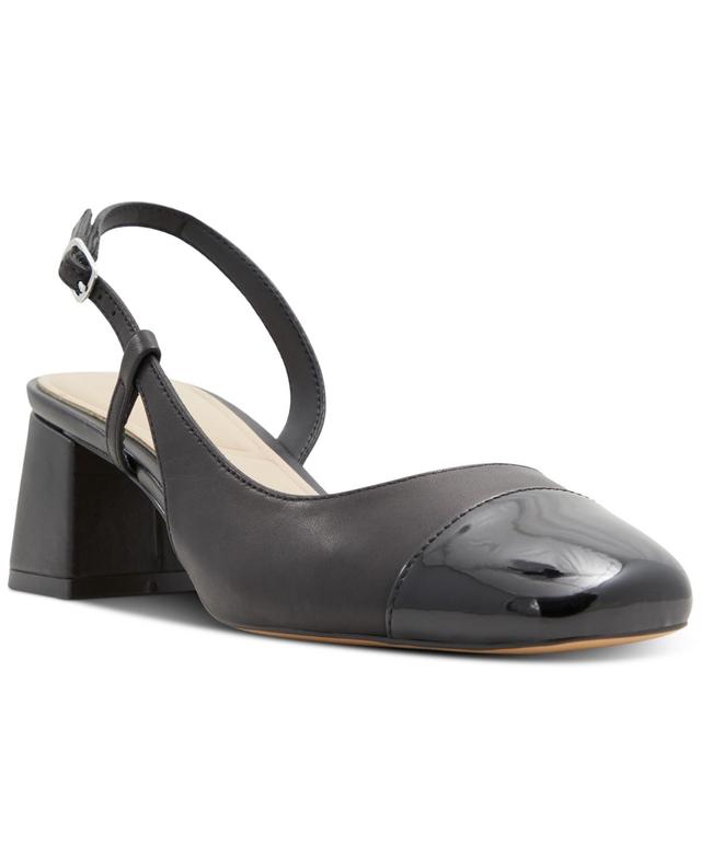 Aldo Womens Bialle Cap-Toe Block-Heel Slingback Pumps Product Image