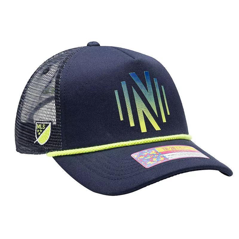 Mens Navy Nashville SC Atmosphere Trucker Adjustable Hat, Mls Blue Product Image