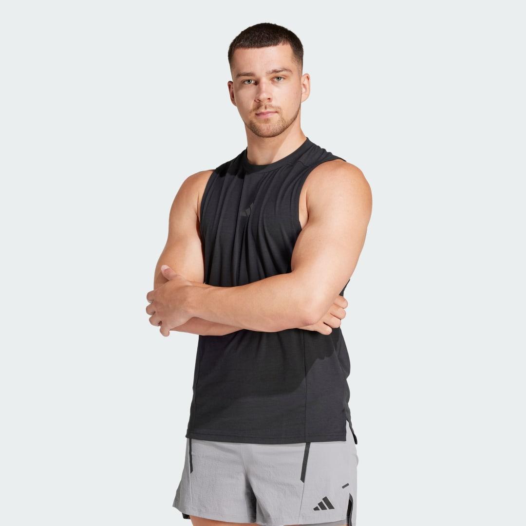 adidas Designed for Training Workout Tank Top Semi Green Spark S24 XL Mens Product Image