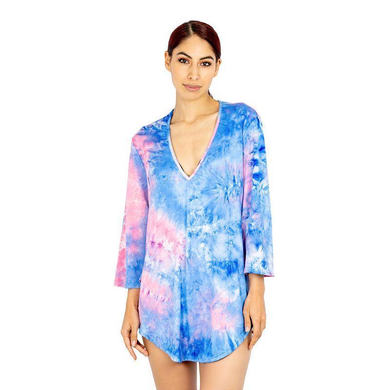 Womens Jordan Taylor Bell-Sleeve Tunic Swim Cover-Up Product Image