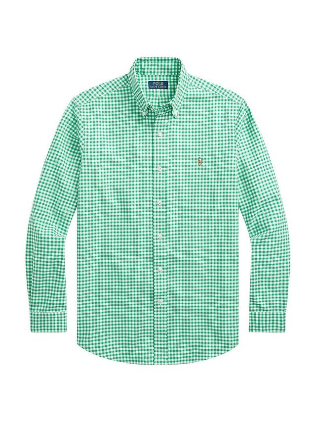 Mens Gingham Oxford Button-Front Shirt Product Image