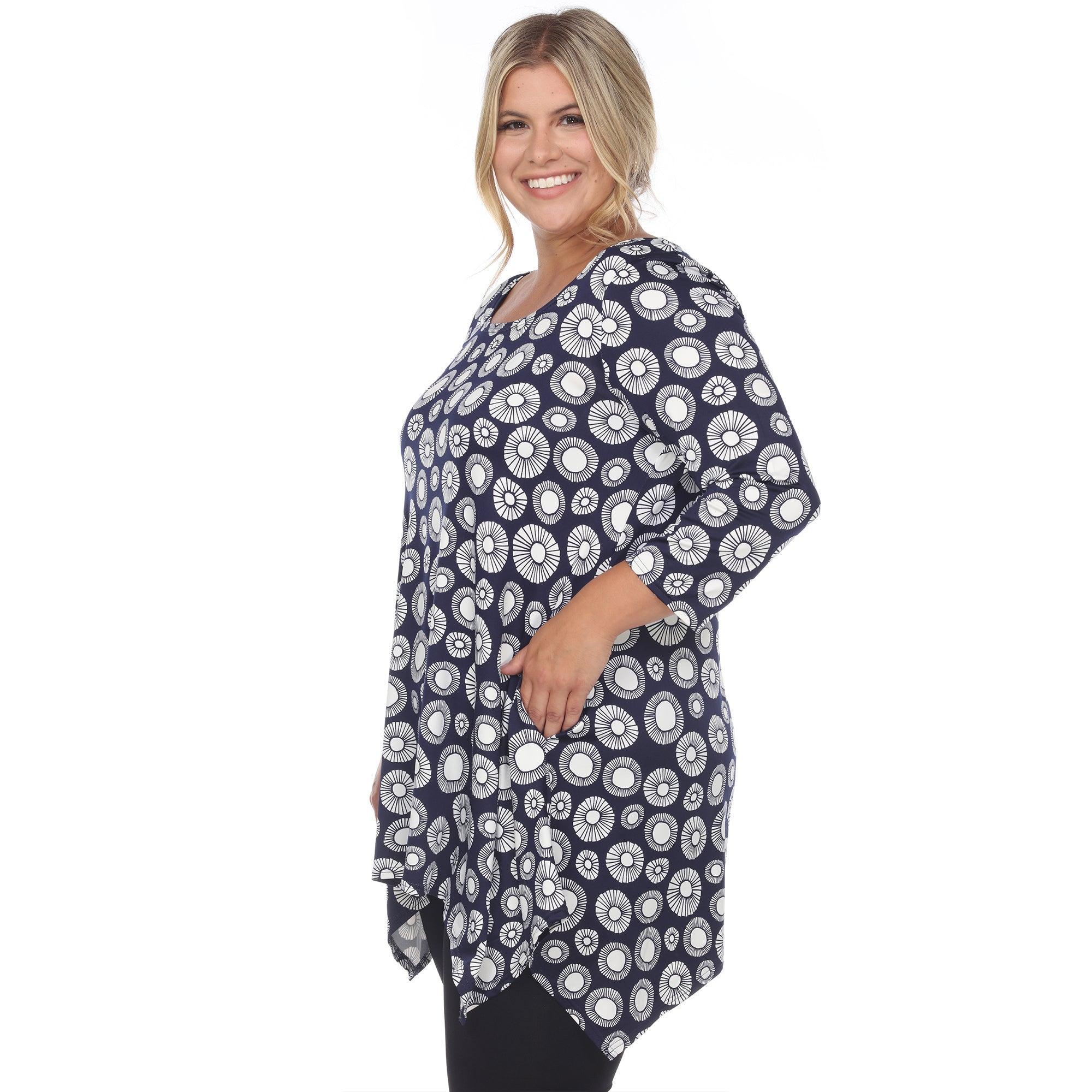 Printed Geometric Circle Tunic Top - Plus Product Image