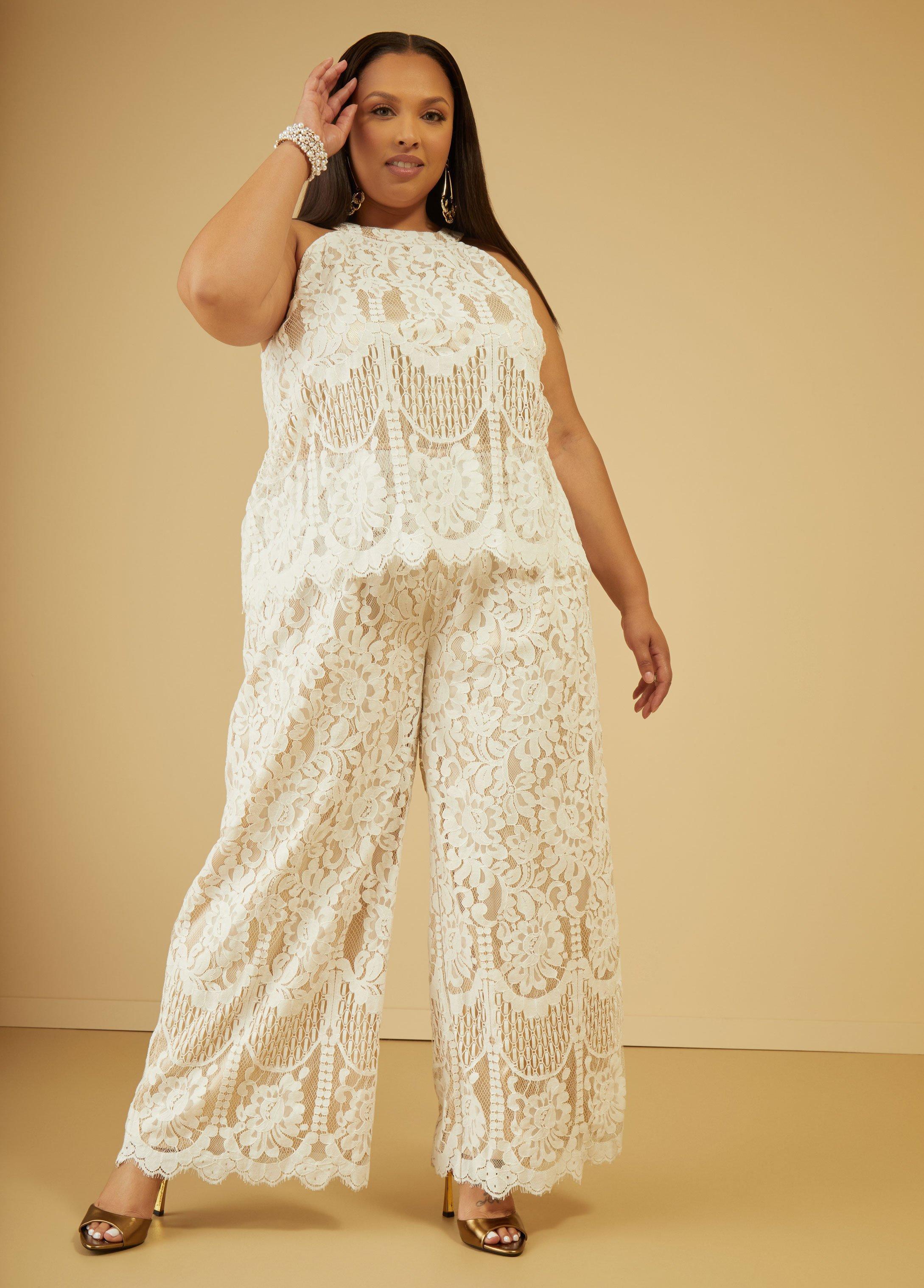 Corded Lace Straight Leg Jumpsuit Product Image