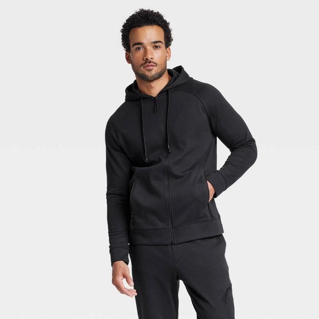 Mens Ponte Full-Zip Hoodie - All In Motion Black XXL Product Image