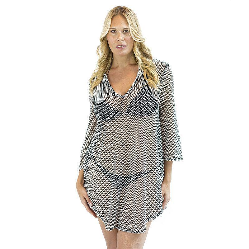 Womens Jordan Taylor Sheer Swim Cover-Up Tunic Product Image