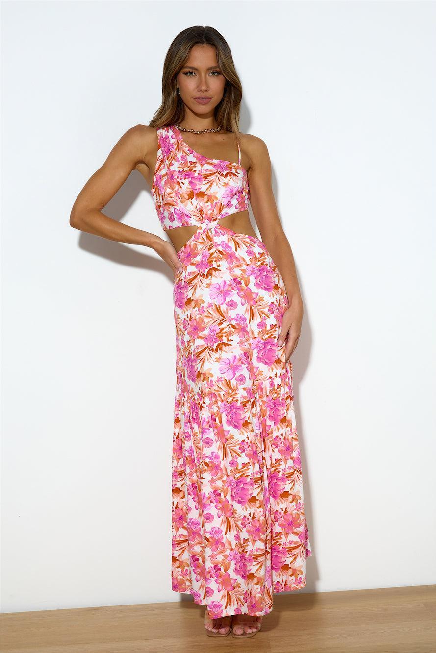 Lover Of Print Maxi Dress Pink Product Image