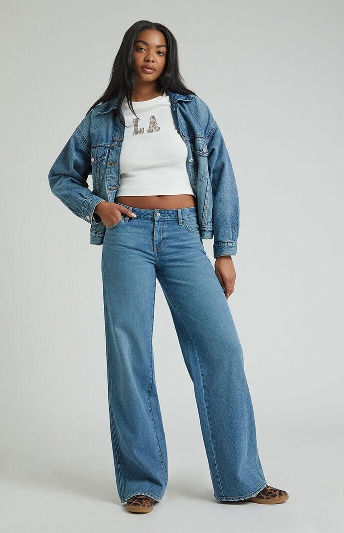 Womens Casey Low Rise Baggy Jeans - Product Image