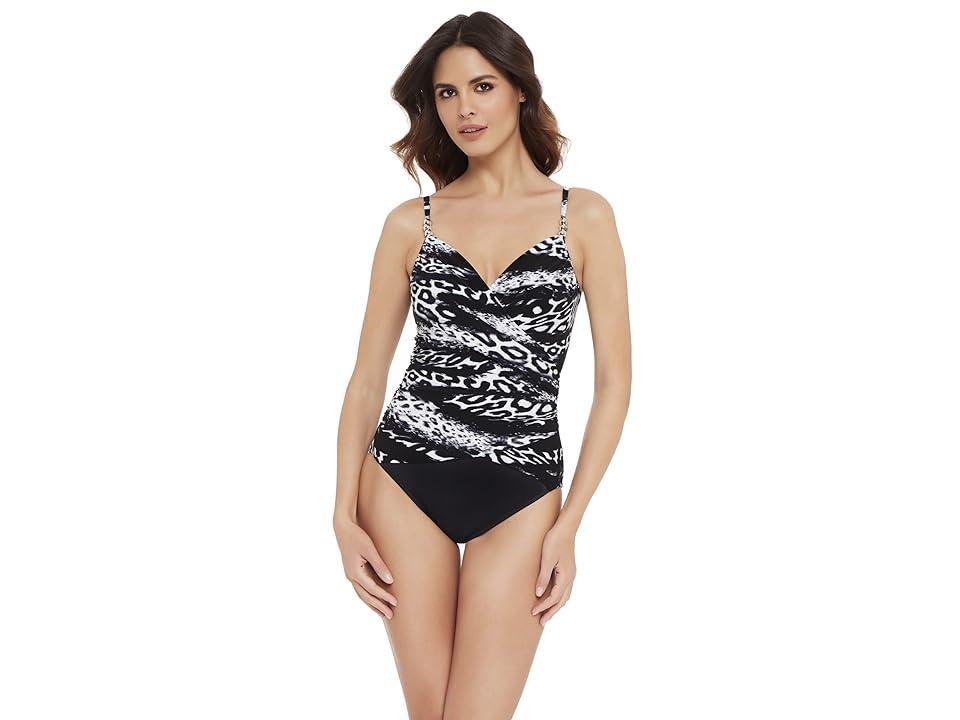 Magicsuit Skin Deep Louise One-Piece (Black/White) Women's Swimsuits One Piece Product Image