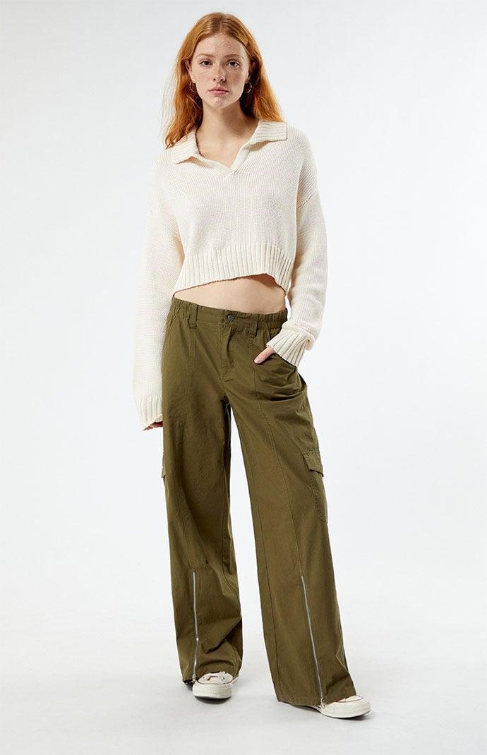 Women's Zip Low Rise Cargo Puddle Pants - product image