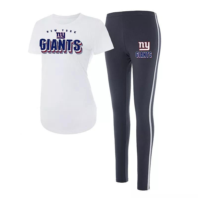 Womens Concepts Sport Charcoal New York Giants Sonata T-Shirt & Leggings Set Product Image