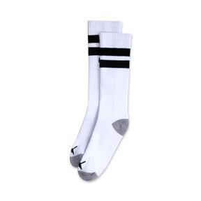 PUMA Men's Extended Terry Crew Socks (1 Pair) in White/Black Product Image