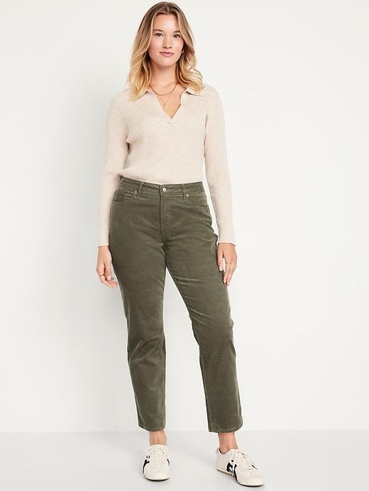 High-Waisted OG Straight Corduroy Ankle Pants Product Image