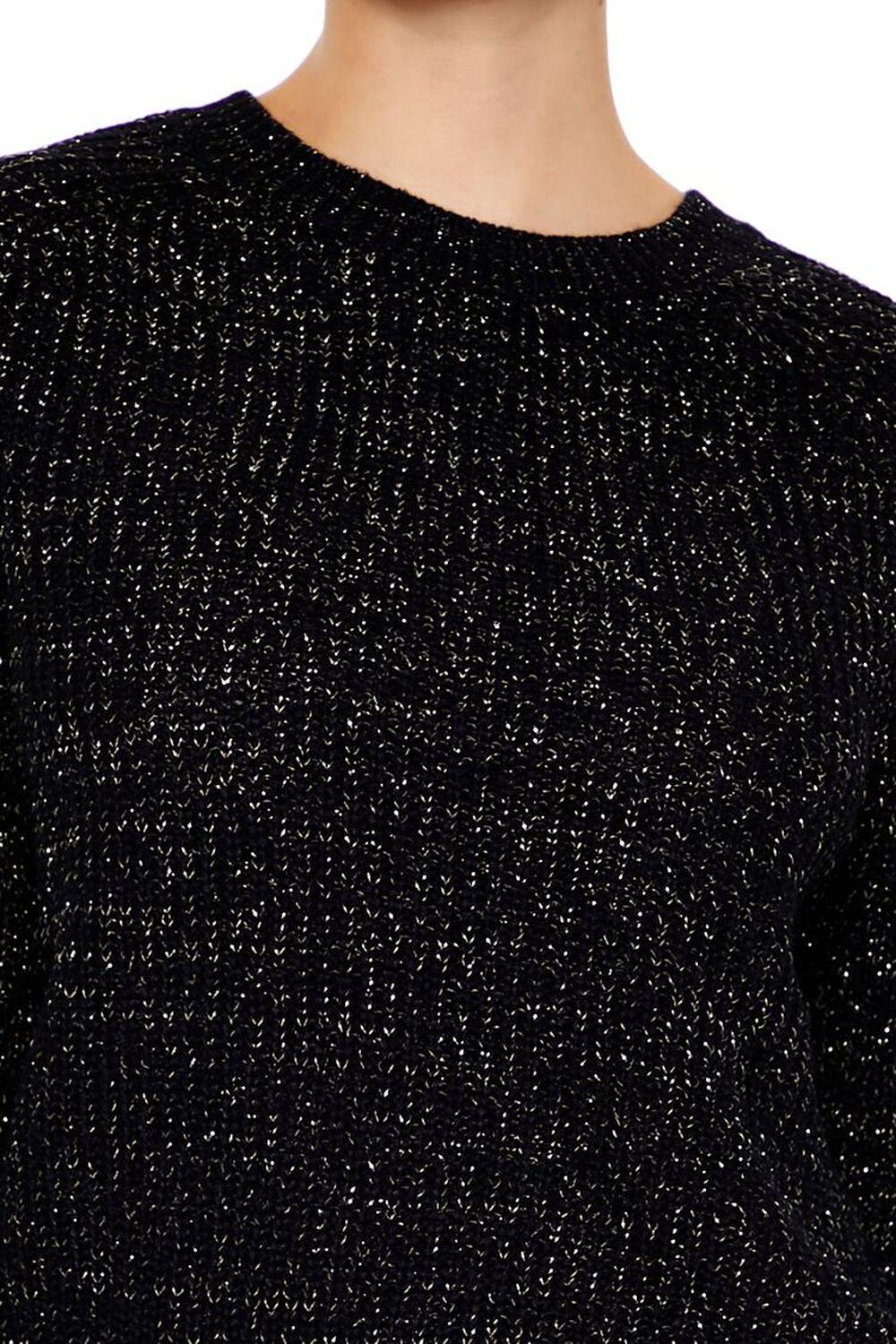 Metallic Knit Raglan Sweater | Forever 21 Product Image