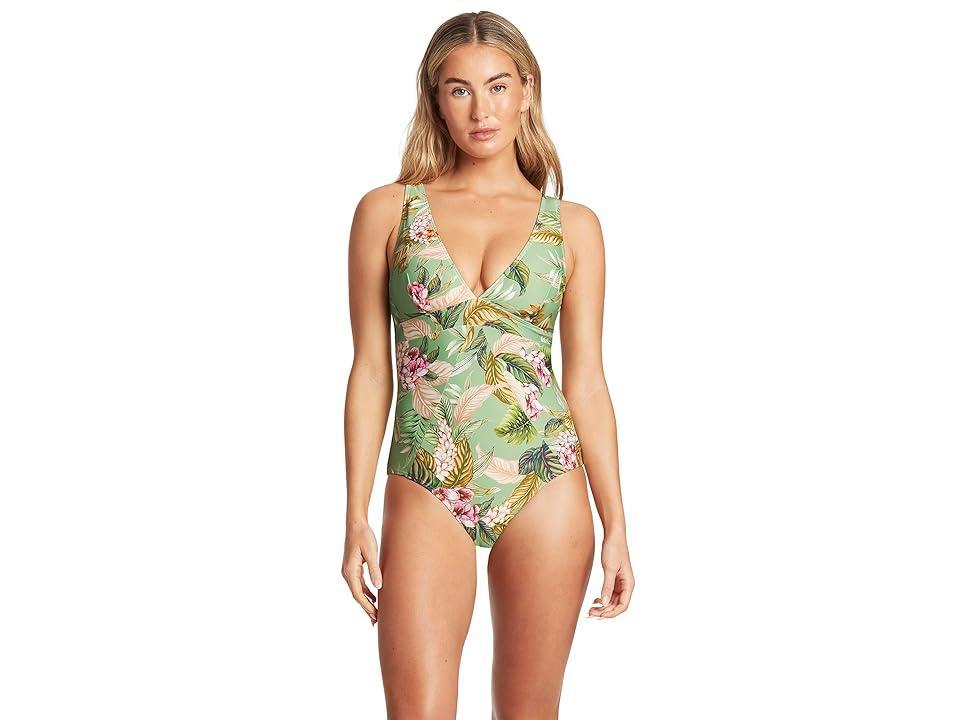 SEA LEVEL SWIM Lost Paradise Panel Line One-Piece Women's Swimsuits One Piece Product Image