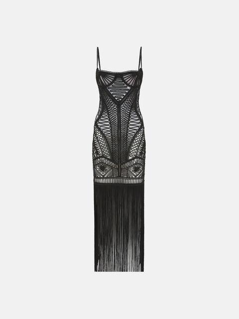 Black midi dress Product Image