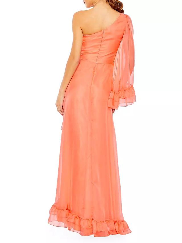 Ieena One-Shoulder Ruffled Gown Product Image