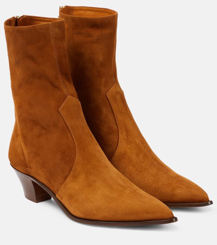 Brunswick Suede Ankle Boots In Brown Product Image