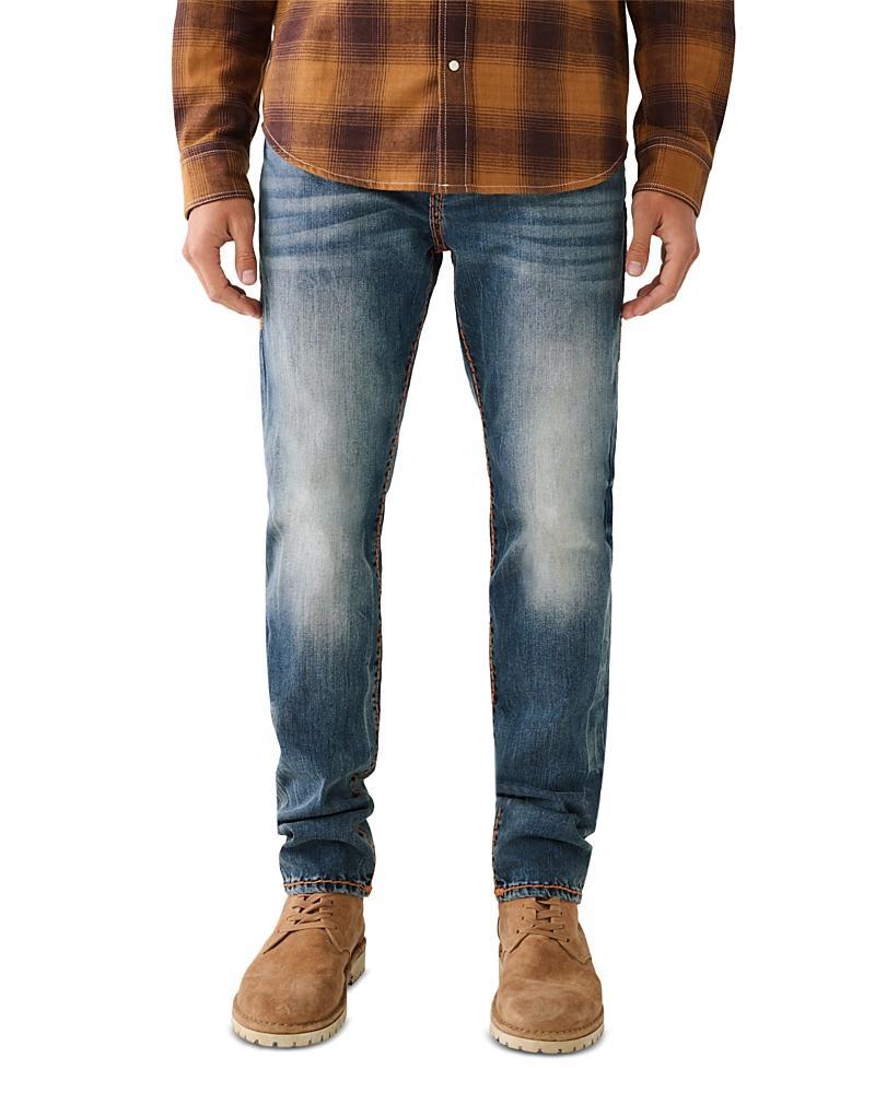 True Religion Rocco Super T Skinny Fit Jeans in Destroyed Blue product image