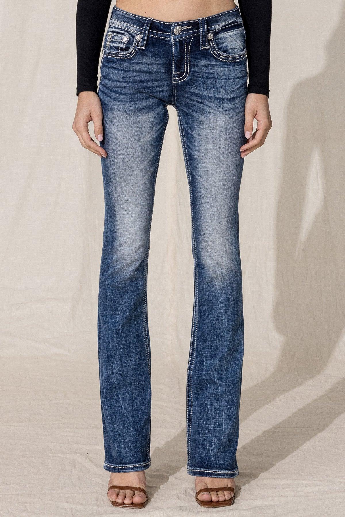 Tribal Wing Bootcut Jeans Product Image