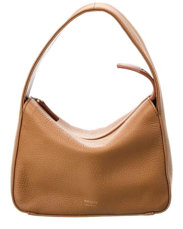 Small Elena Leather Tote Bag In Brown Product Image