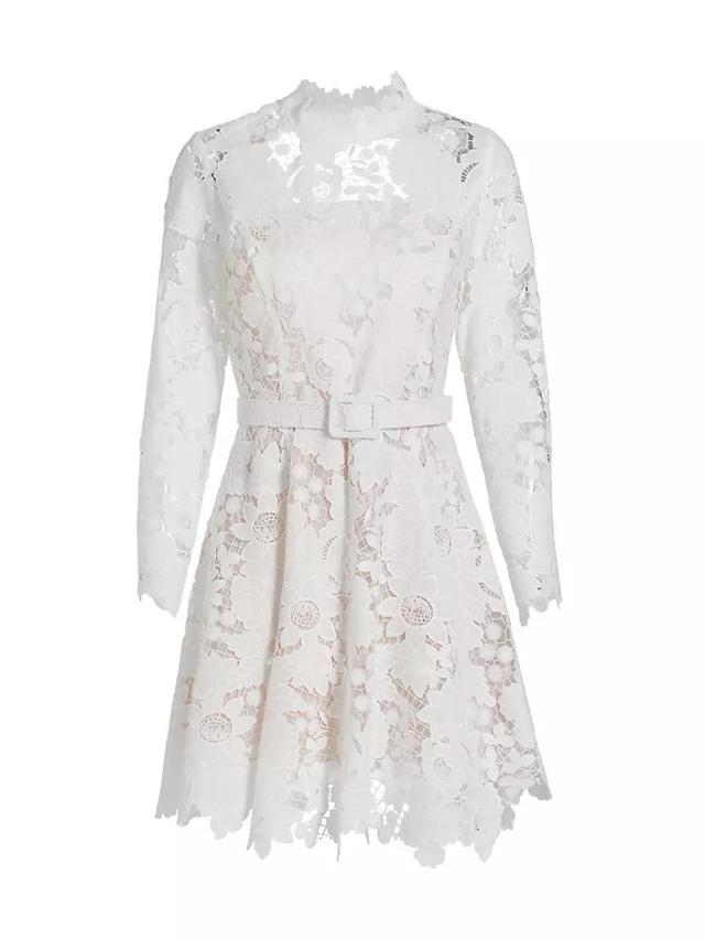 Botanical Guipure Lace Minidress Product Image