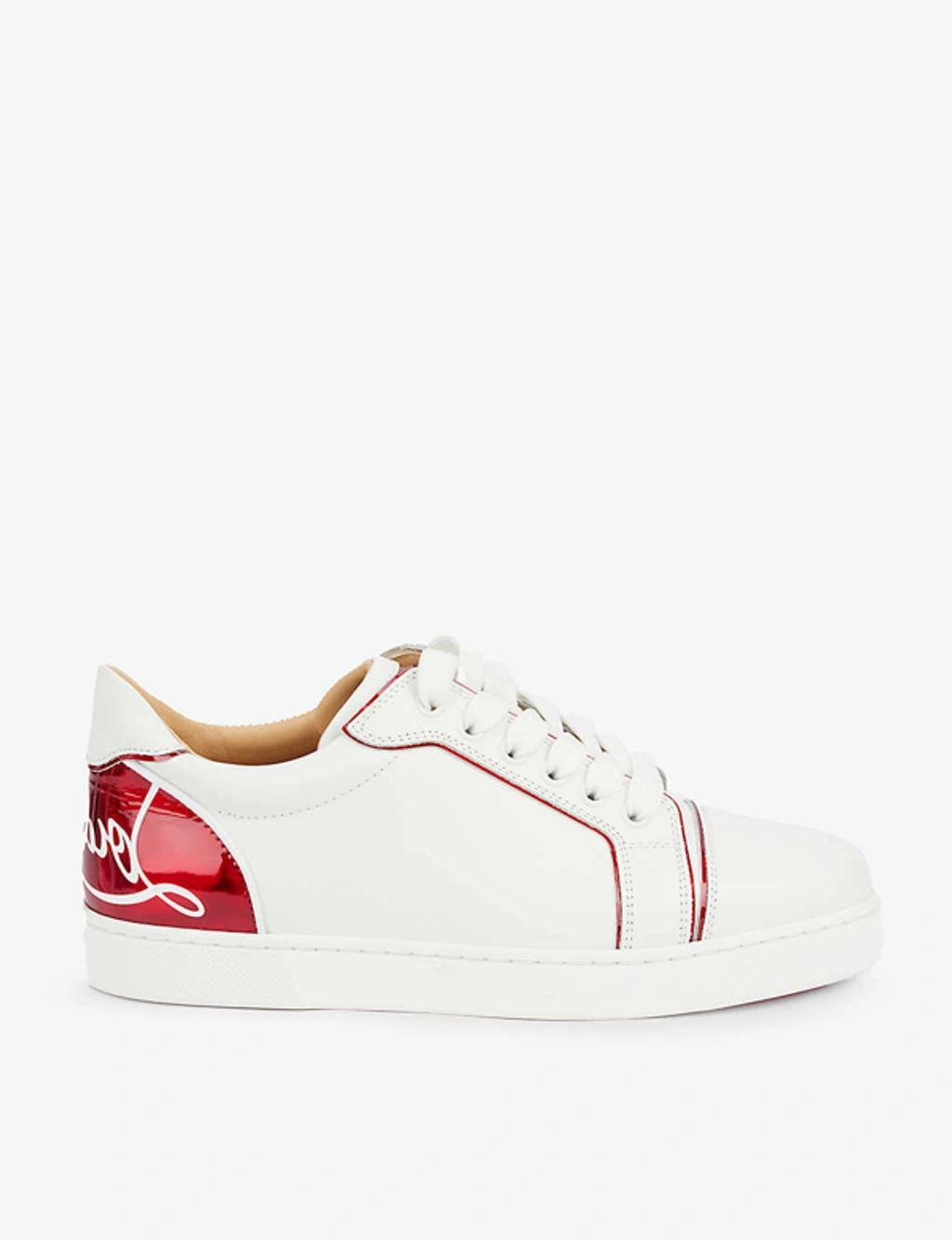 CHRISTIAN LOUBOUTIN Fun Vieria Leather Trainers In Red Product Image