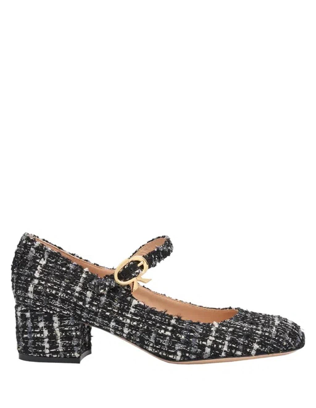 Boucle Mary Jane Pumps In Blk/white Product Image