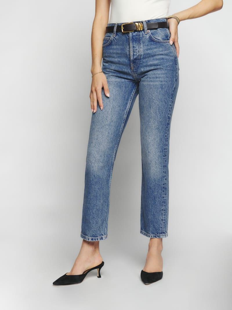 Cynthia High Rise Straight Cropped Jeans Product Image