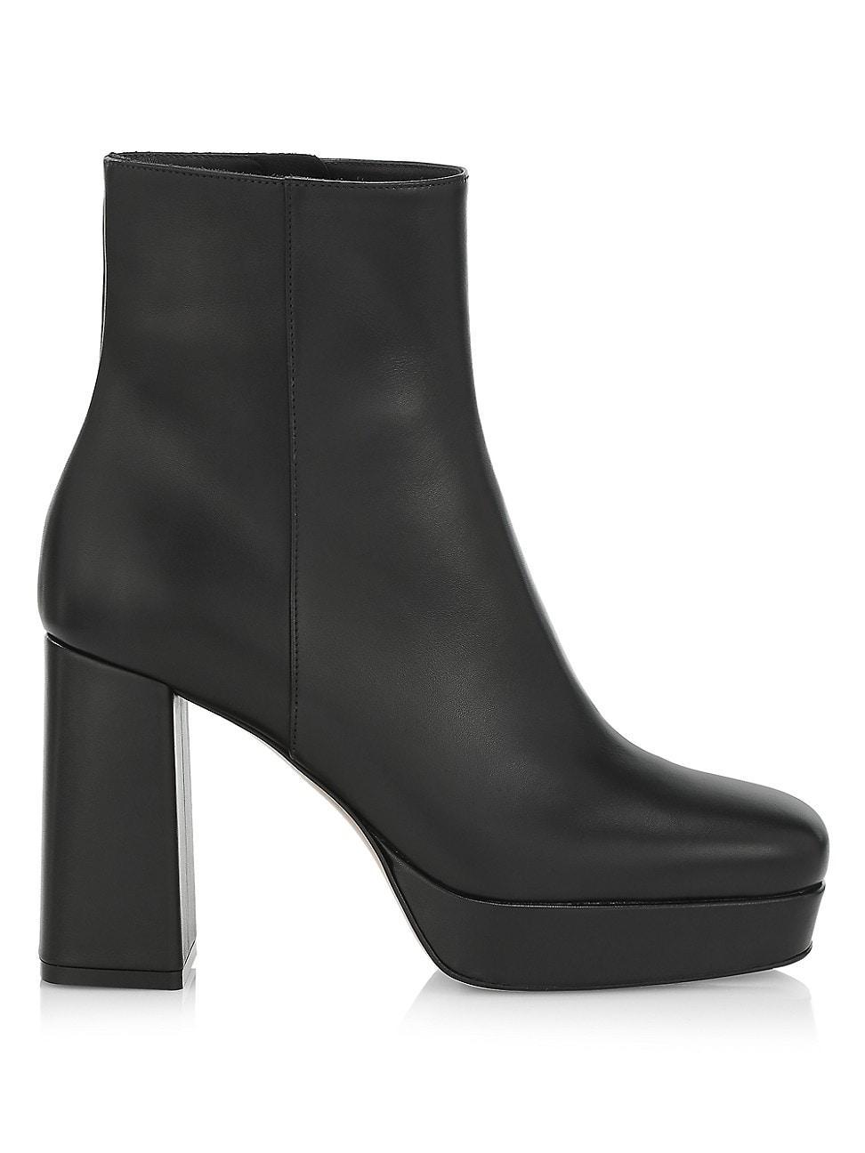 Womens Glove Leather Platform Ankle Boots Product Image