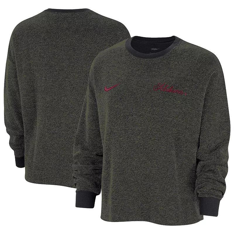 Womens Nike Alabama Crimson Tide Yoga Script Pullover Sweatshirt Product Image