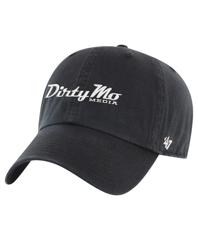 47 Brand Mens Black Dirty Mo Media Clean Up Adjustable Hat Product Image