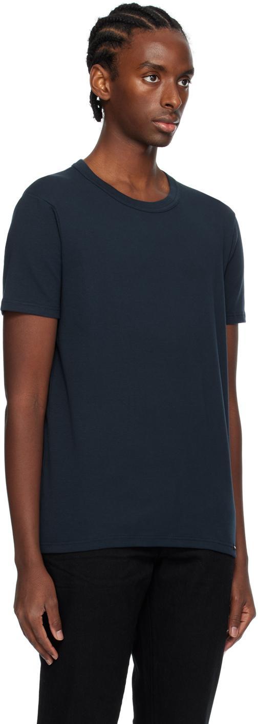 TOM FORD Navy Crewneck T-shirt Product Image