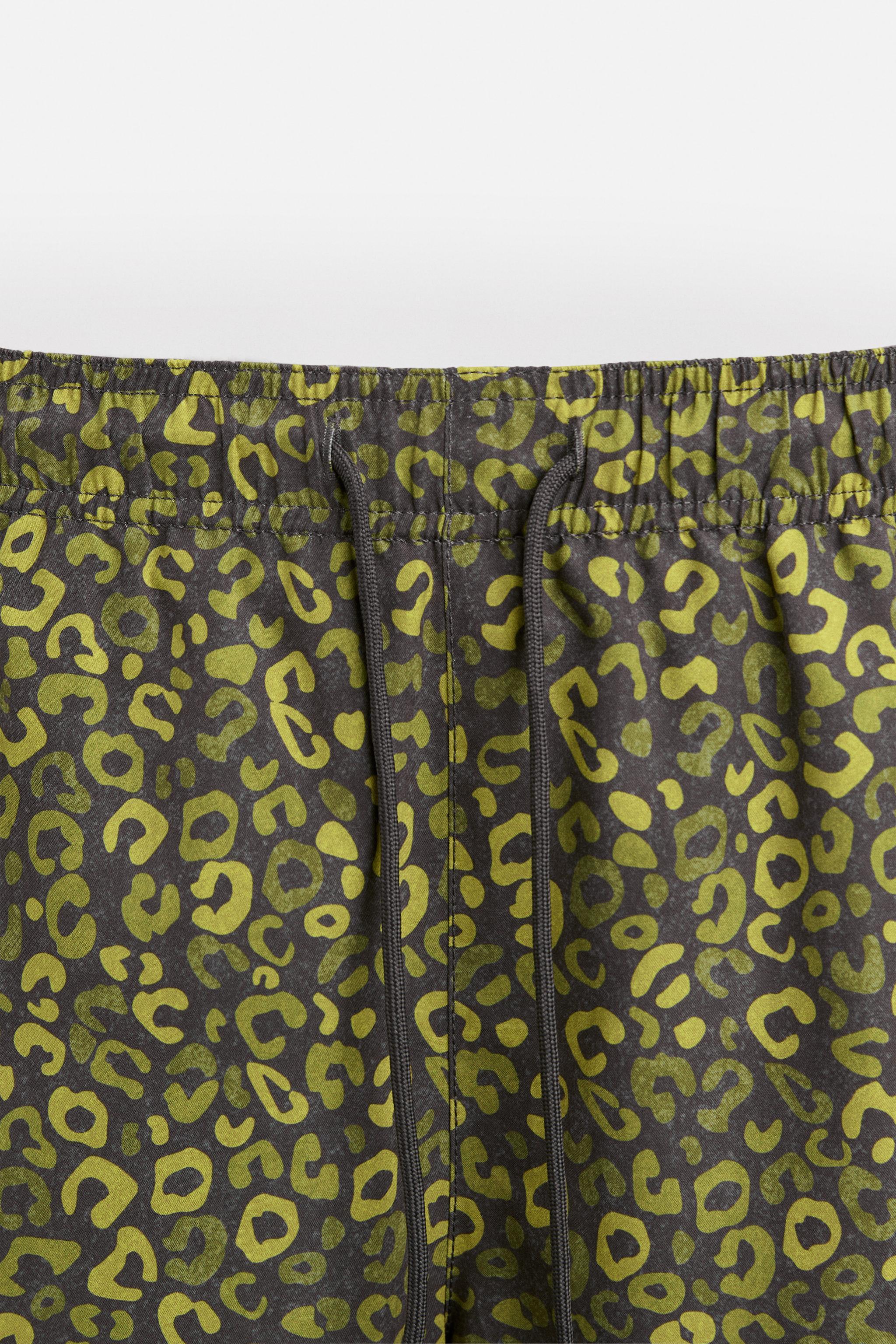 ANIMAL PRINT LONG PRINTED SWIMMING TRUNKS Product Image