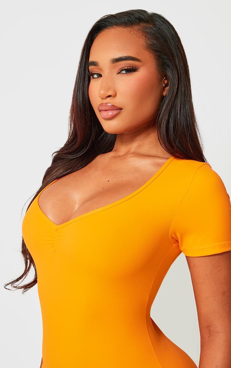 Shape Orange Sculpted Ruched Front Unitard Product Image