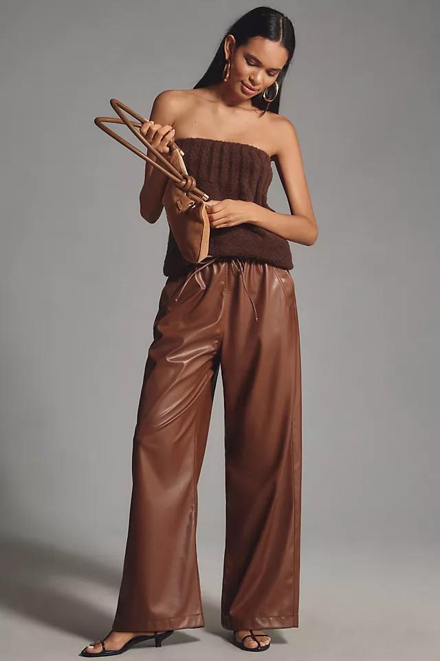 Exquise Brenna Faux Leather Wide-Leg Pants product image