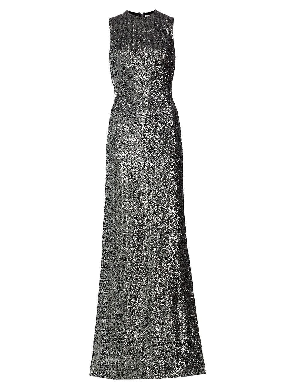 Michael Kors Collection Sleeveless Sequin A-Line Gown Product Image