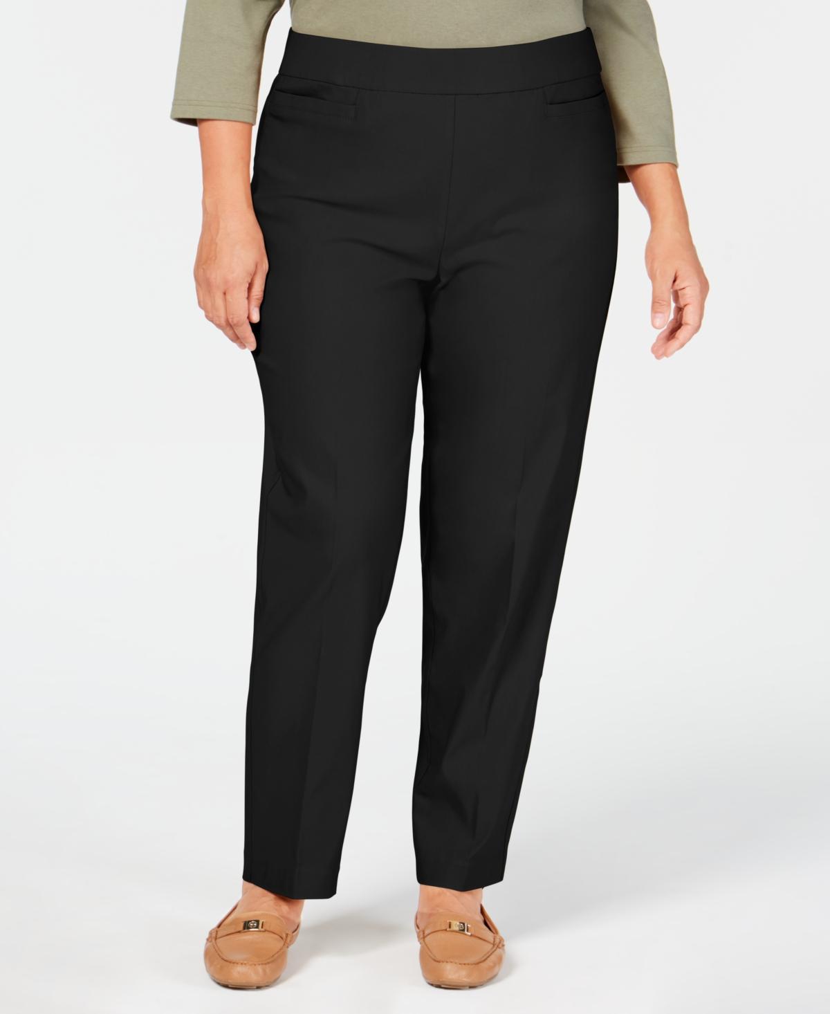 Plus Size Alfred Dunner Allure Pull On Ankle Pants, Womens Product Image