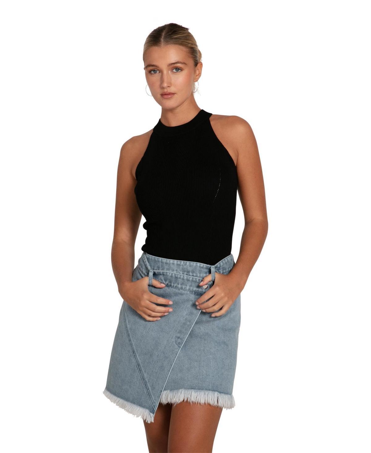 Belle & Bloom Womens Dance With Me Denim Mini Skirt Product Image