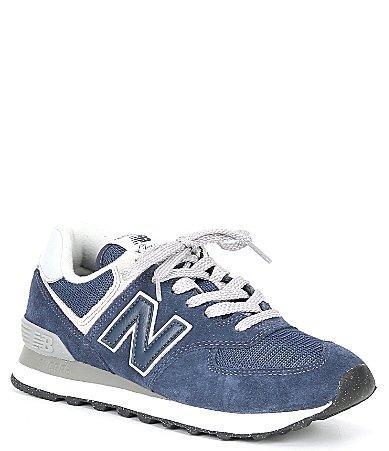 New Balance Womens 574 v3 Evergreen Suede Retro Lifestyle Sneakers Product Image