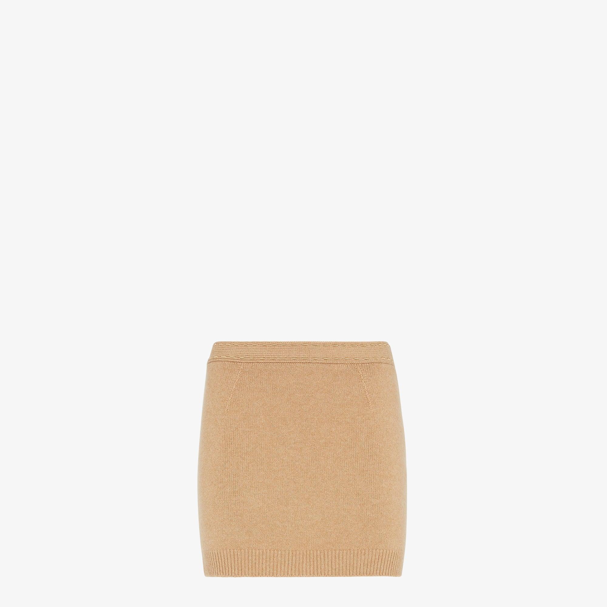 SkirtLight brown cashmere mini skirt Product Image