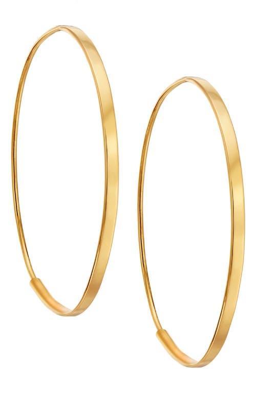 Lana Small Flat Oval Hoop Earrings Product Image