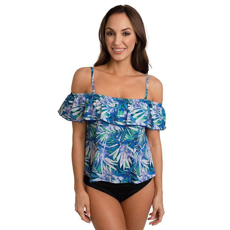 Womens A Shore Fit Rio Tummy Solutions Off-The-Shoulder Swim Top Product Image