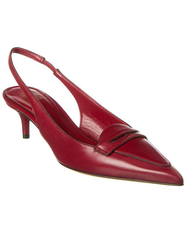 VALENTINO GARAVANI Valentino 50 Leather Slingback Pump In Red Product Image