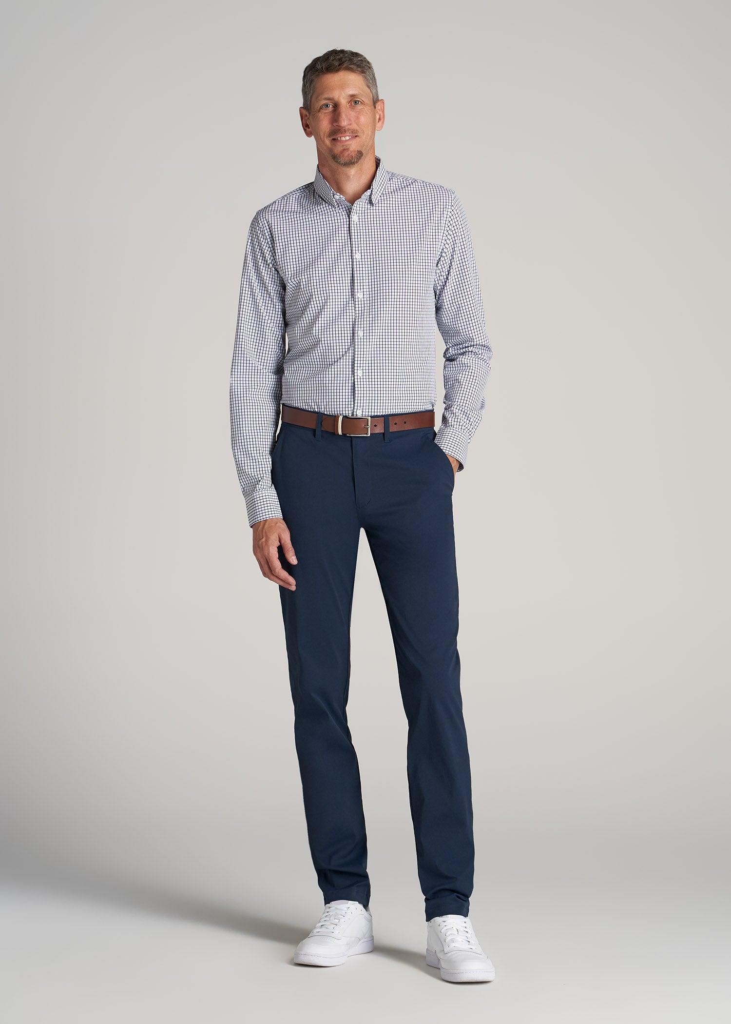 TAPERED FIT Traveler Chino Pants for Tall Men in Marine Navy Product Image