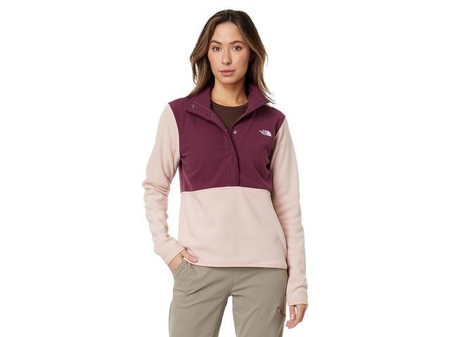 The North Face Alpine Polartec(r) 100 1/2 Snap Moss/Boysenberry) Women's Clothing Product Image