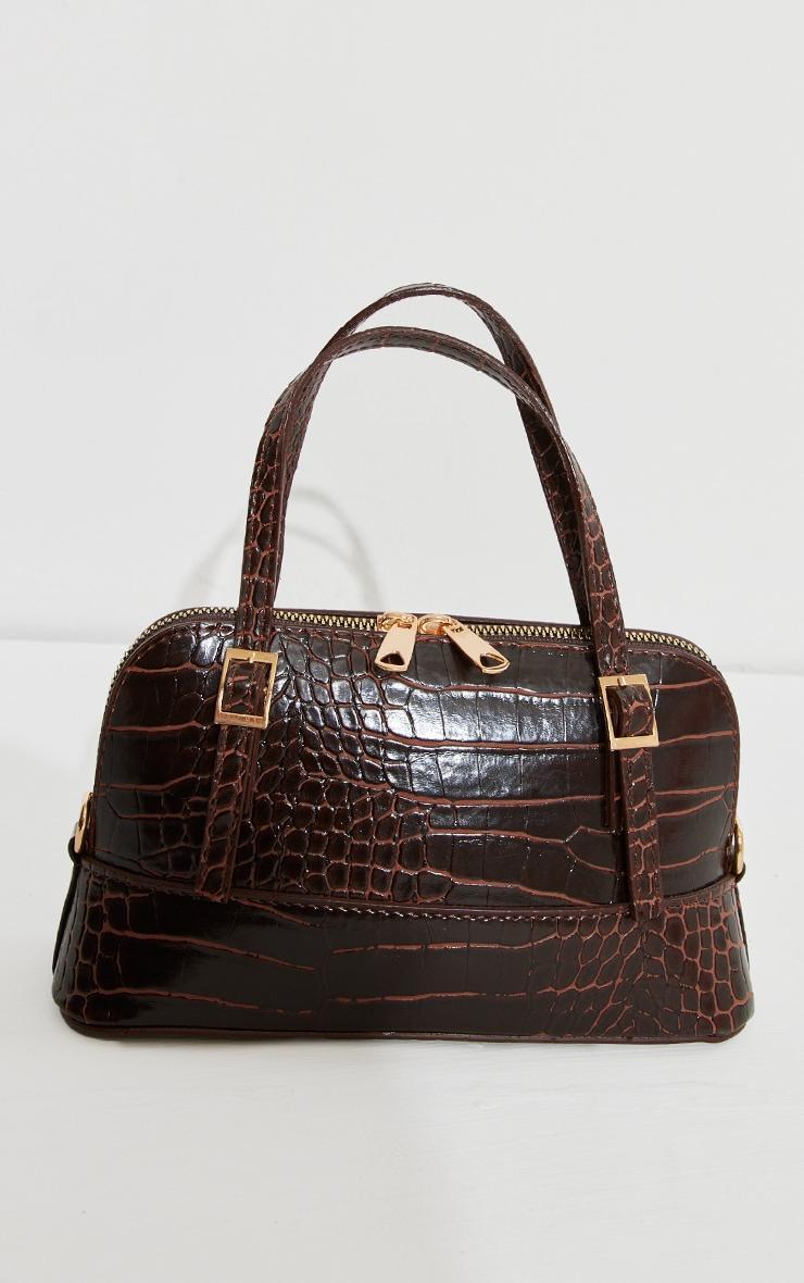 Chocolate Buckle Croc Handle Mini Bag Product Image