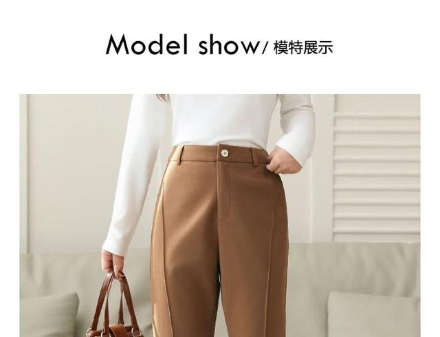 High Rise Plain Flared Suit Pants Product Image