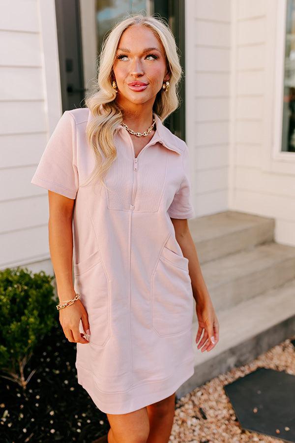 Casual Outing Mini Dress in Blush Product Image