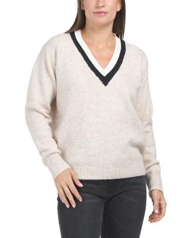 Varsity Pullover Sweater for Women | Polyester/Spandex/Nylon Product Image